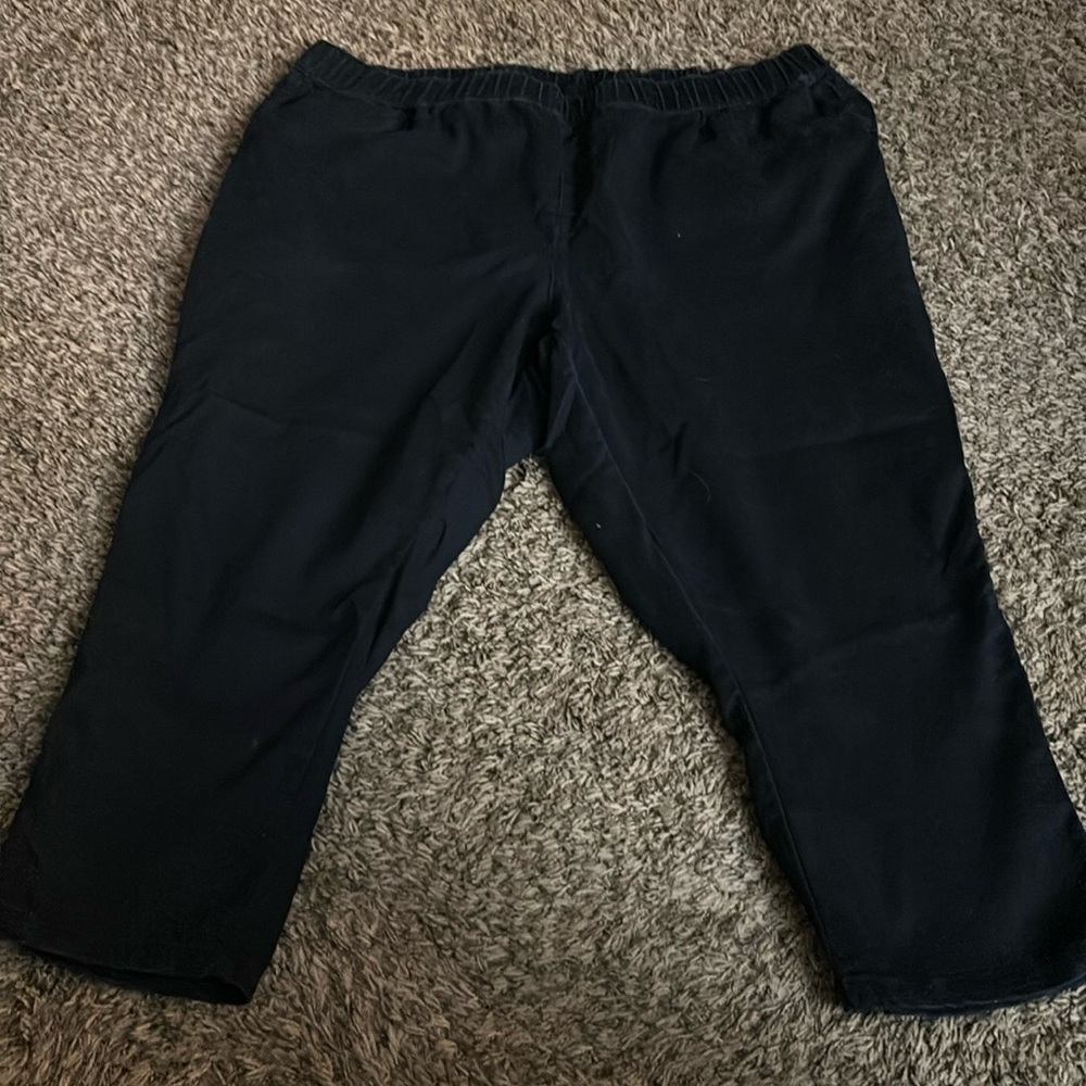 Black elastic waist denim jeans